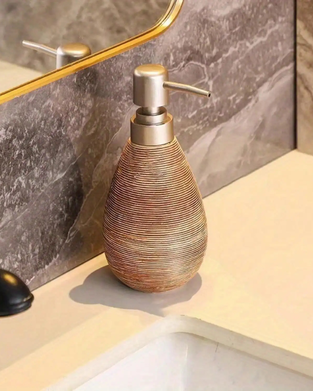 Dispenser de Sabonete em Cerâmica Estilo Retrô com Bomba