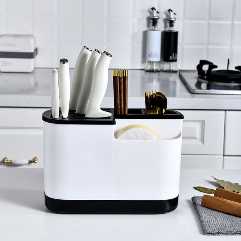 Escorredor de Louça com Porta Talheres, Facas e Tampas