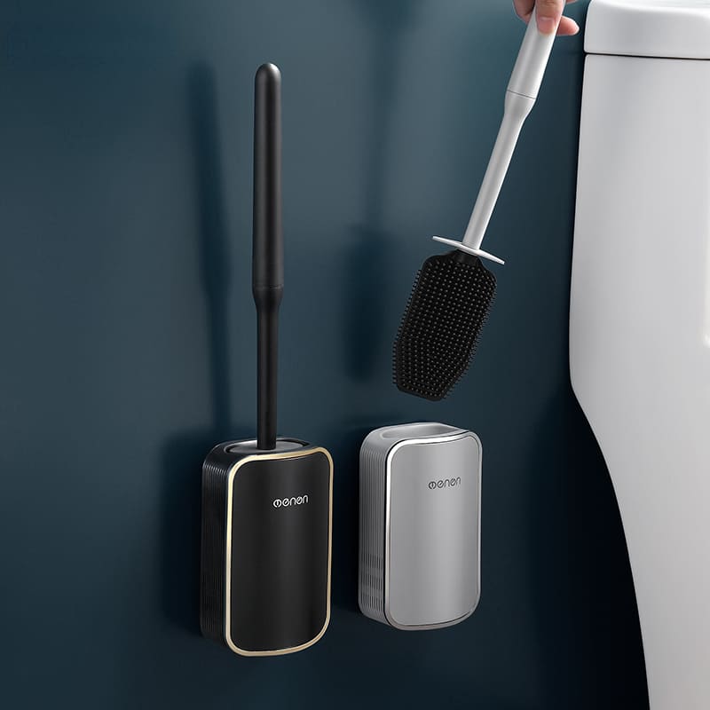 Escova Sanitária em Silicone com Suporte Suspenso Moderno