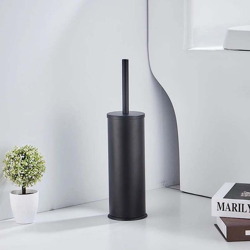 Escova Sanitária Em Alumínio Premium Com Suporte Elegante