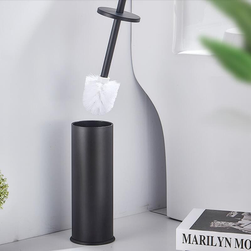 Escova Sanitária Em Alumínio Premium Com Suporte Elegante