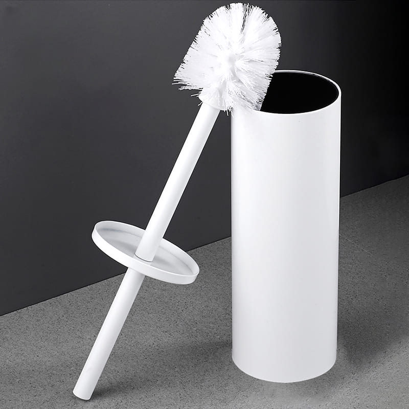 Escova Sanitária Em Alumínio Premium Com Suporte Elegante