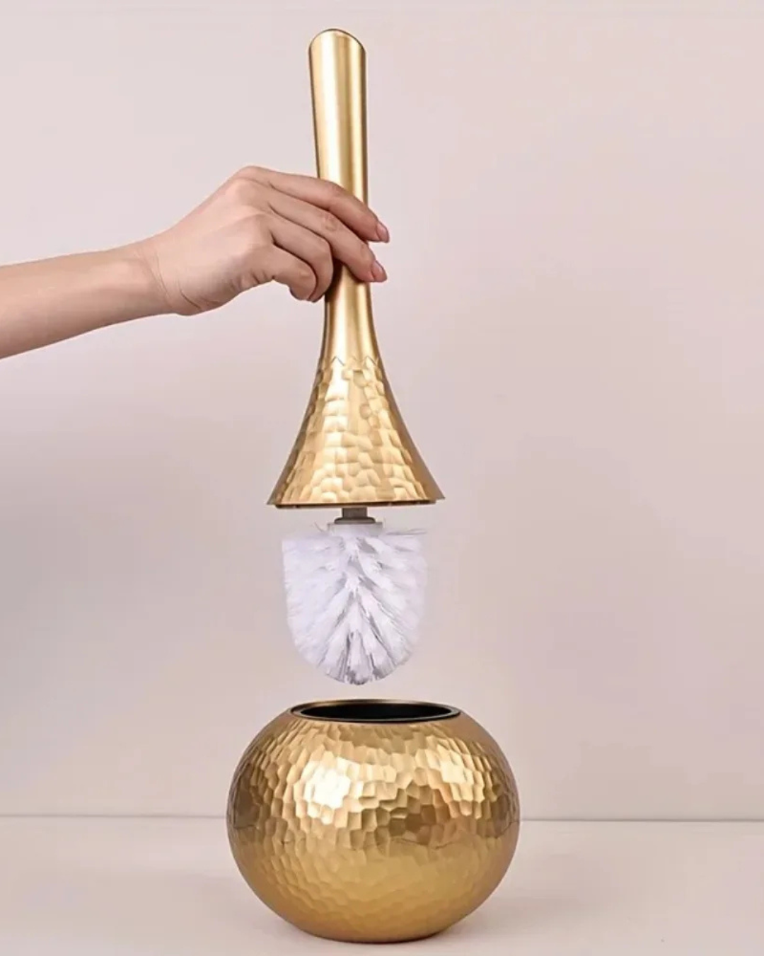 Escova de Vaso Sanitário com Suporte Dourado ou Prata