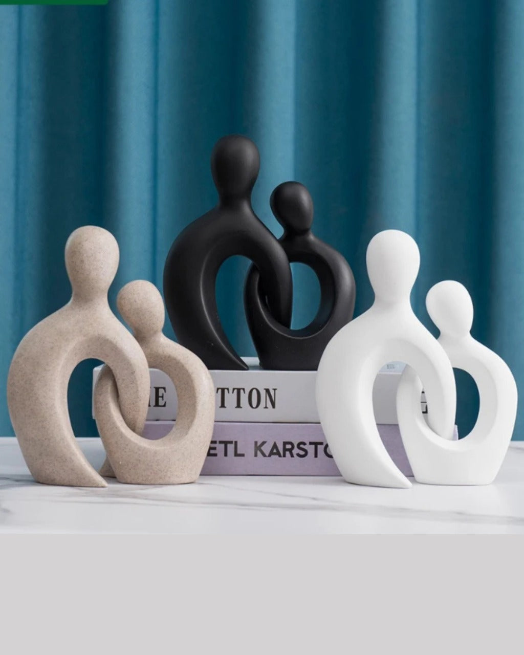 Escultura De Casal Em Resina Estilo Nórdico Moderna Compacta