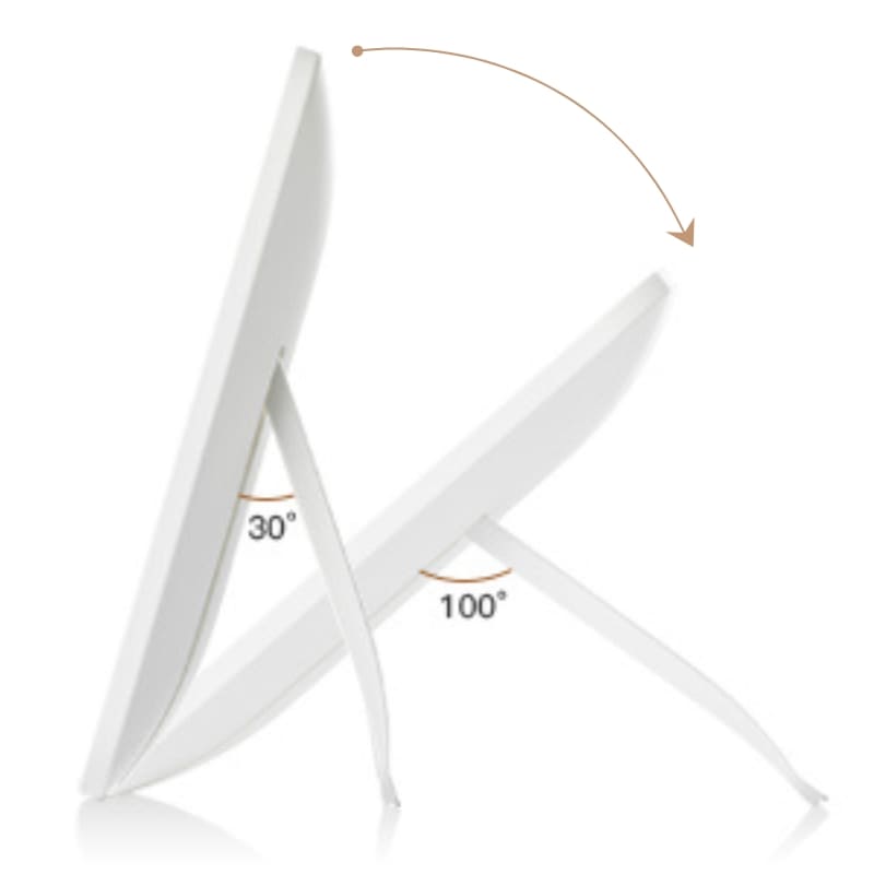 Espelho de Mesa LED Portátil Ajuste de Tom e Intensidade