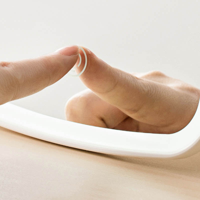 Espelho de Mesa LED Portátil Ajuste de Tom e Intensidade