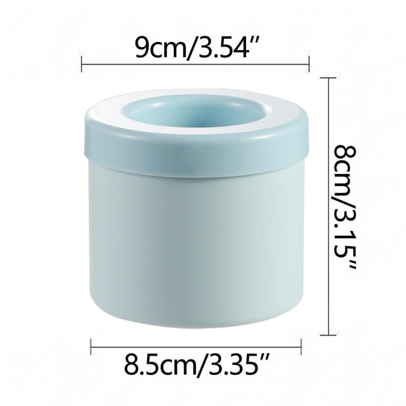 Forma de Gelo Redonda em Silicone com Tampa Hermética
