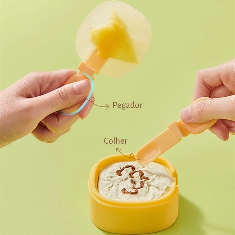 Forma de Picolé de Silicone com Tampa Hermética