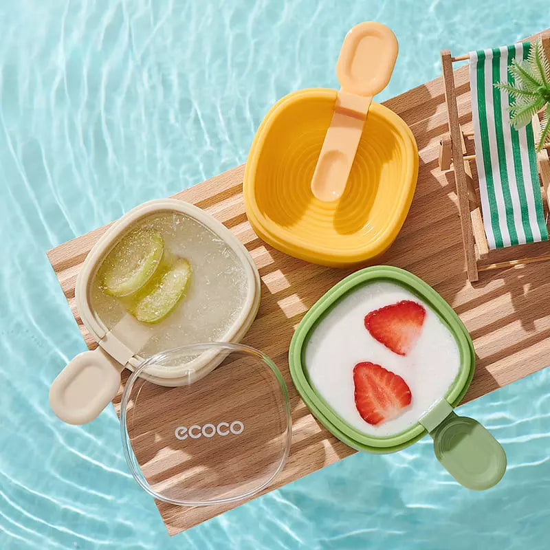 Forma de Picolé de Silicone com Tampa Hermética