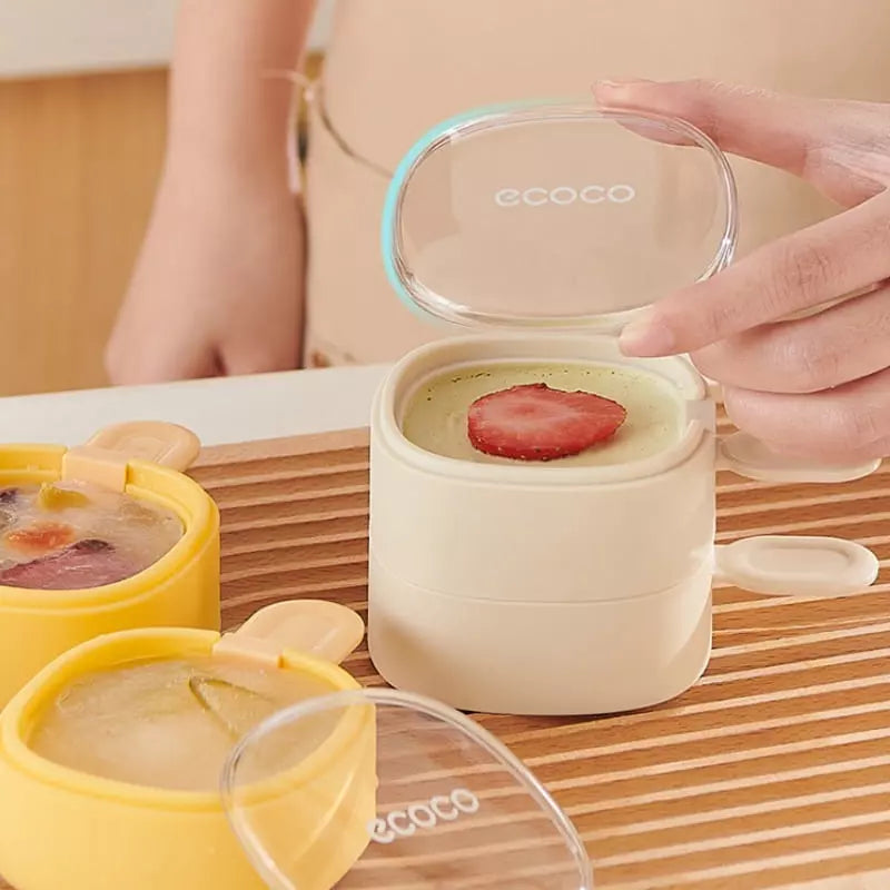 Forma de Picolé de Silicone com Tampa Hermética