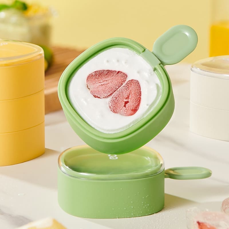 Forma de Picolé de Silicone com Tampa Hermética