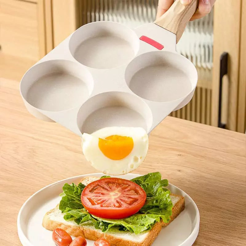 Frigideira Antiaderente 4 em 1 Alumínio com Cabo de Madeira