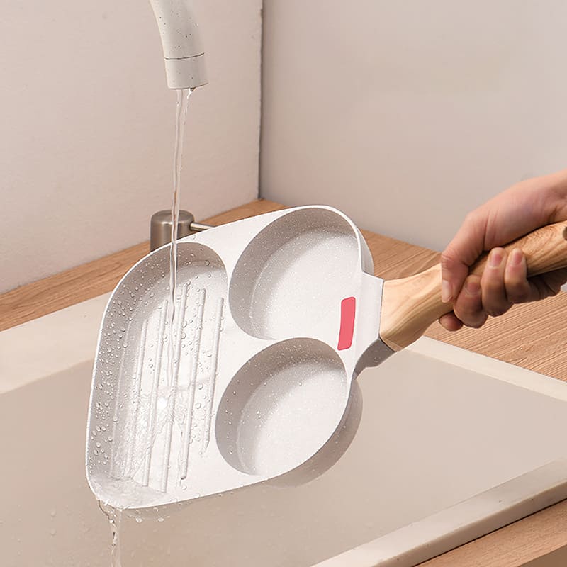 Frigideira Antiaderente 4 em 1 Alumínio com Cabo de Madeira