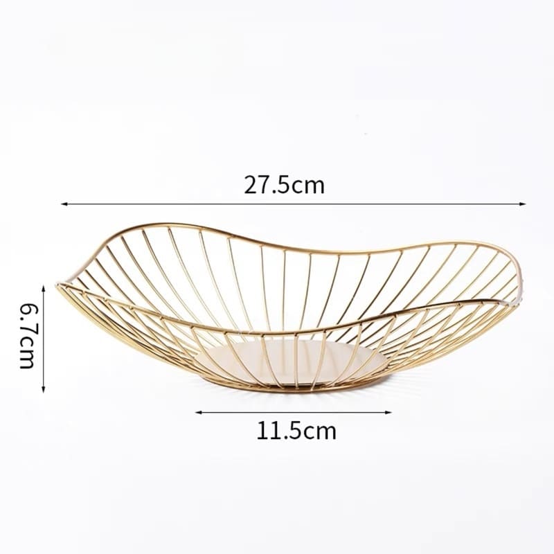 Fruteira Cesta de Mesa em Metal Durável e Sofisticada