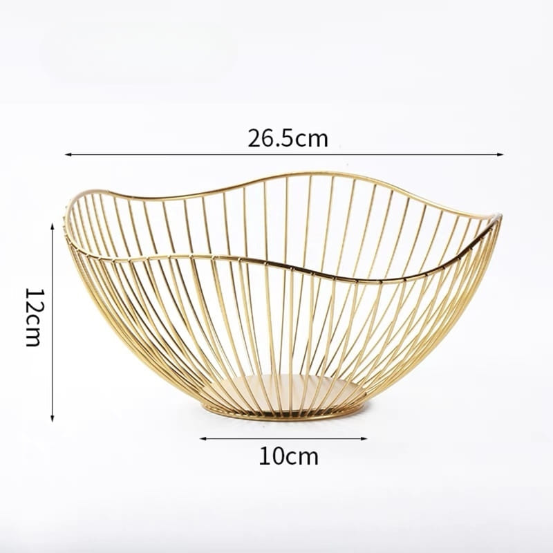Fruteira Cesta de Mesa em Metal Durável e Sofisticada