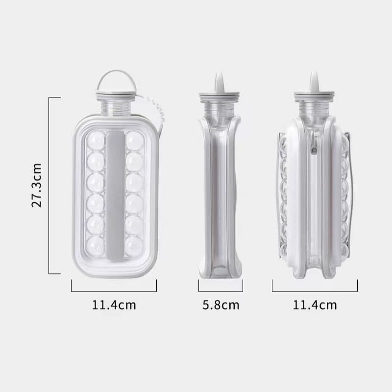 Garrafa De Água Com Forma De Gelo Esférica Reutilizável