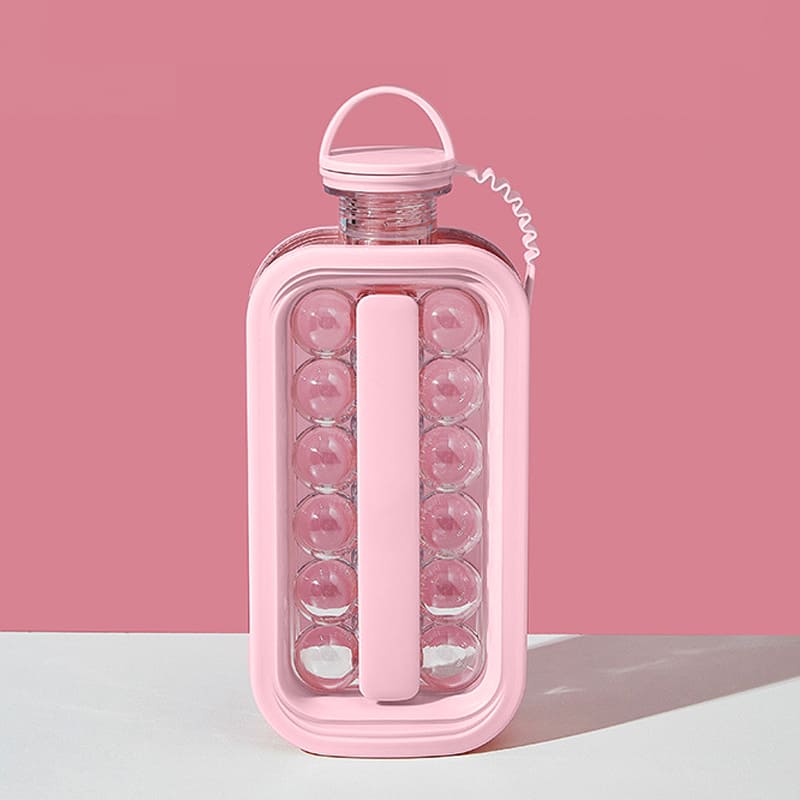 Garrafa De Água Com Forma De Gelo Esférica Reutilizável