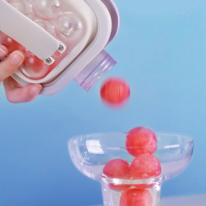 Garrafa De Água Com Forma De Gelo Esférica Reutilizável