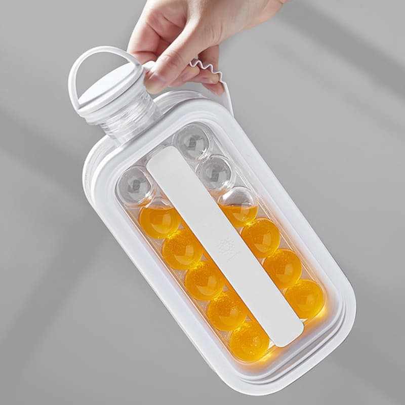 Garrafa De Água Com Forma De Gelo Esférica Reutilizável