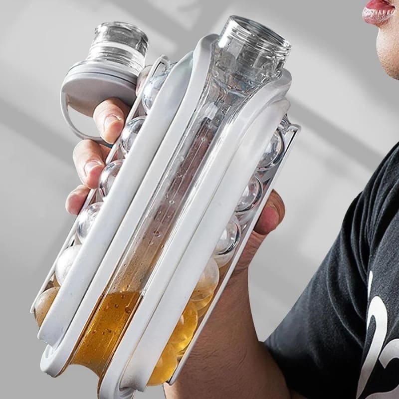 Garrafa De Água Com Forma De Gelo Esférica Reutilizável