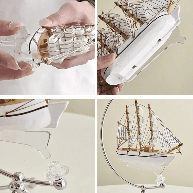 Globo Terrestre Transparente Com Base Metálica