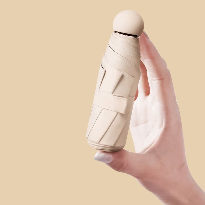 Mini Guarda-Chuva com Estojo Compacto e Proteção UV