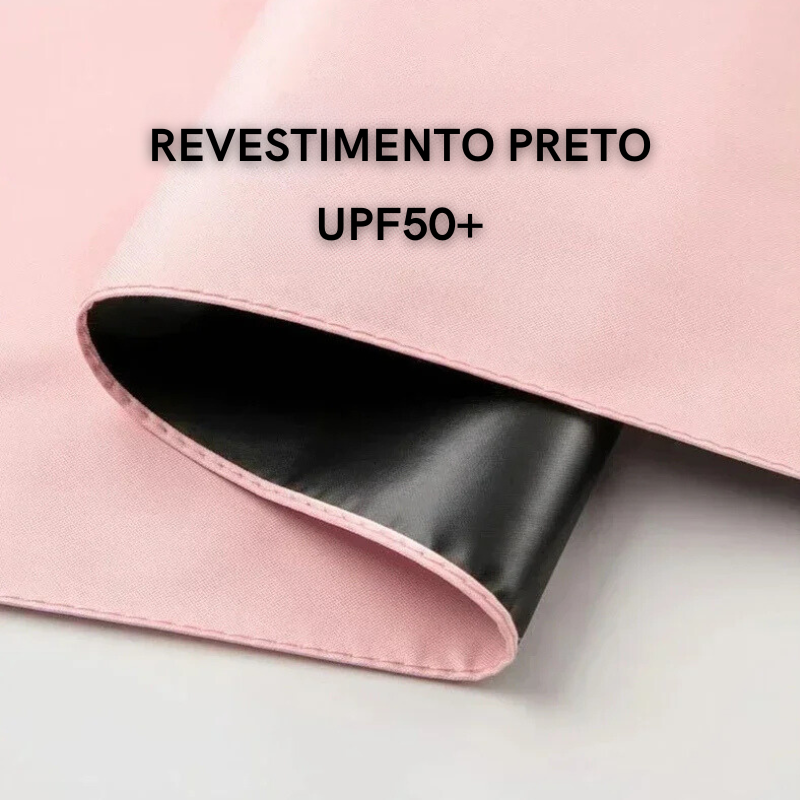 Mini Guarda-Chuva com Estojo Compacto e Proteção UV