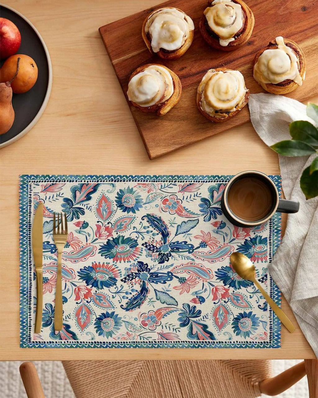 Jogo Americano em Tecido com Estampa Floral