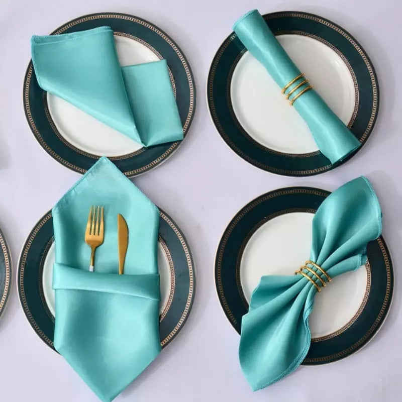 Jogo de Guardanapos de Cetim 12 Peças 30cm Colorido