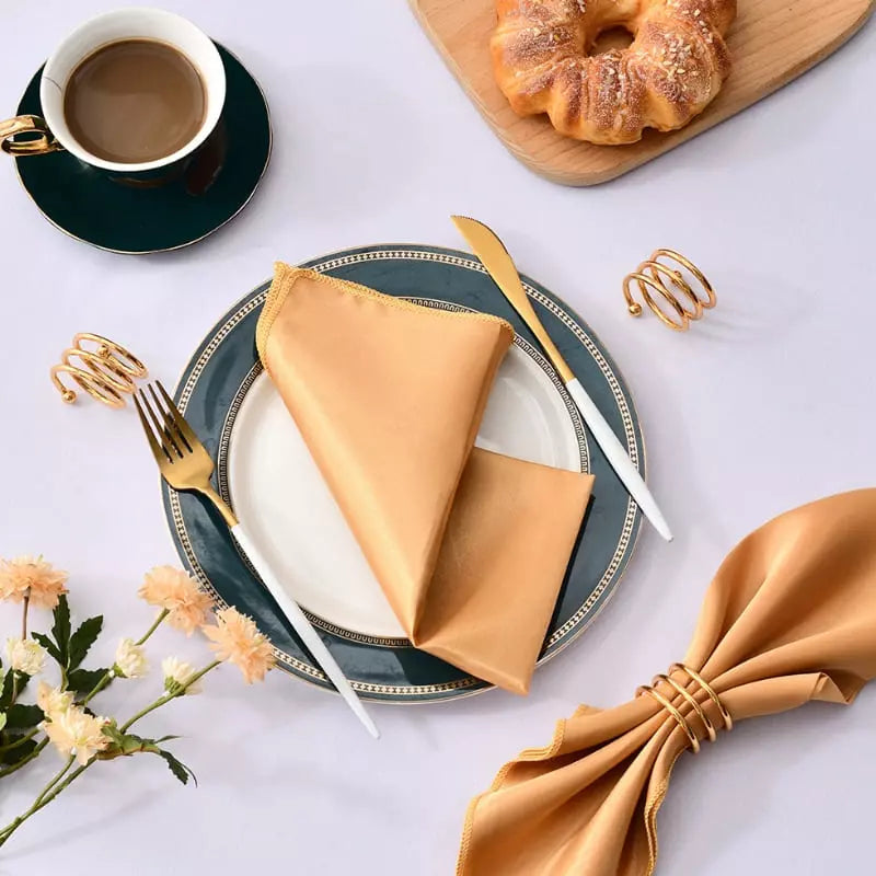 Jogo de Guardanapos de Cetim 12 Peças 30cm Colorido