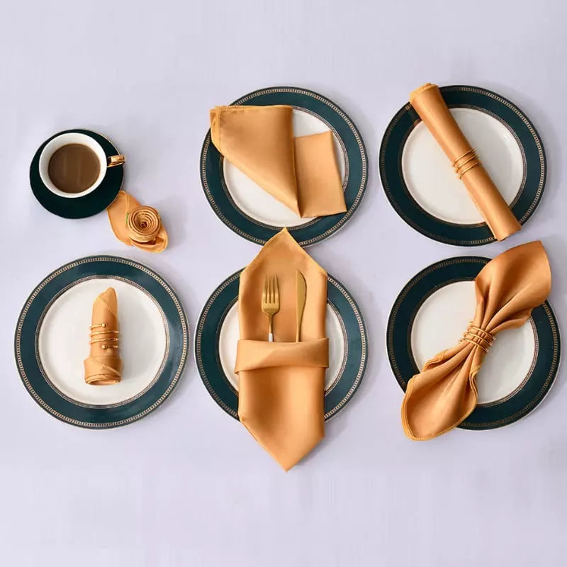 Jogo de Guardanapos de Cetim 12 Peças 30cm Colorido