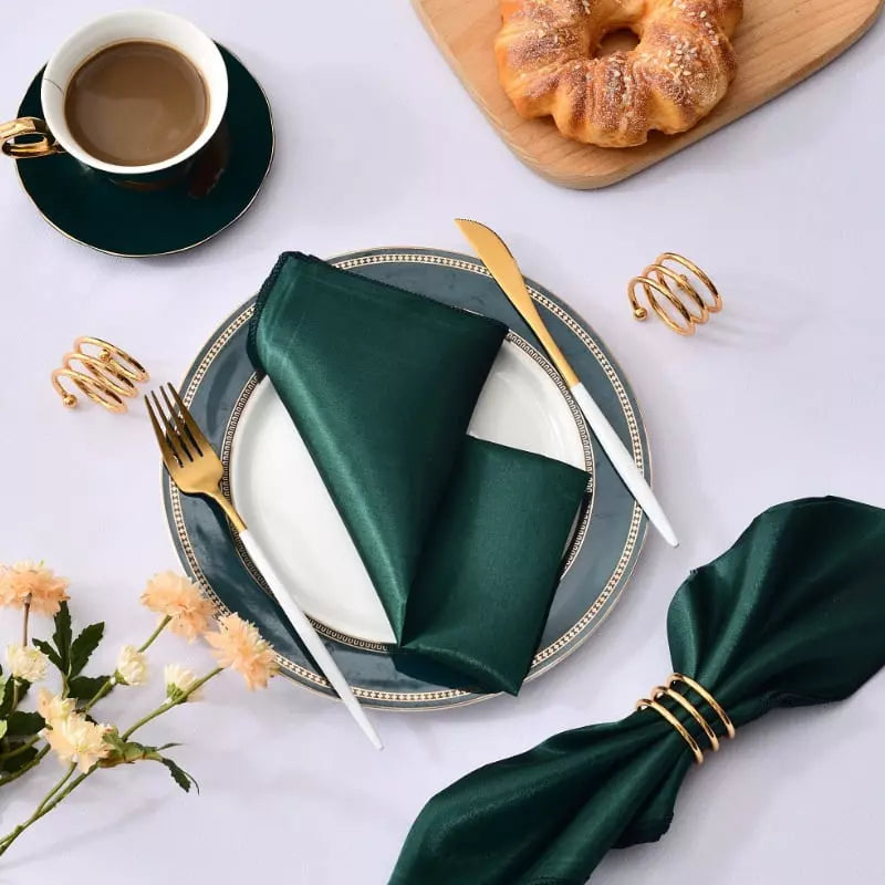 Jogo de Guardanapos de Cetim 12 Peças 30cm Colorido