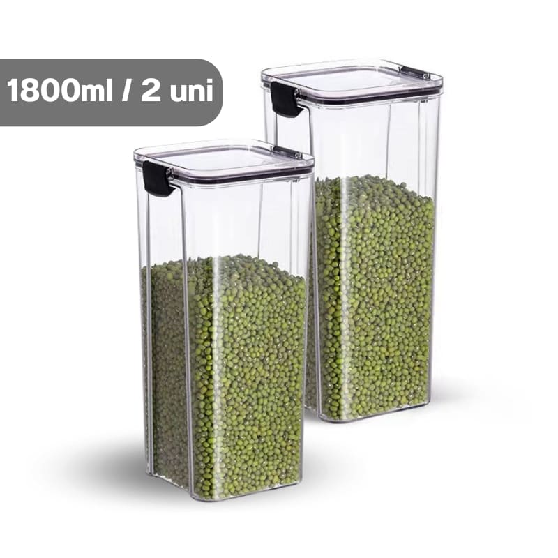 Jogo de Potes Herméticos em Plástico com Travas - 4 Peças