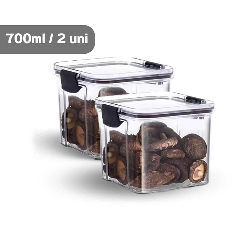 Jogo de Potes Herméticos em Plástico com Travas - 4 Peças