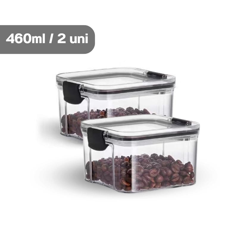 Jogo de Potes Herméticos em Plástico com Travas - 4 Peças