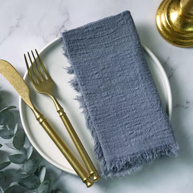 Jogo de Guardanapos em Algodão Rústico - 20 Peças