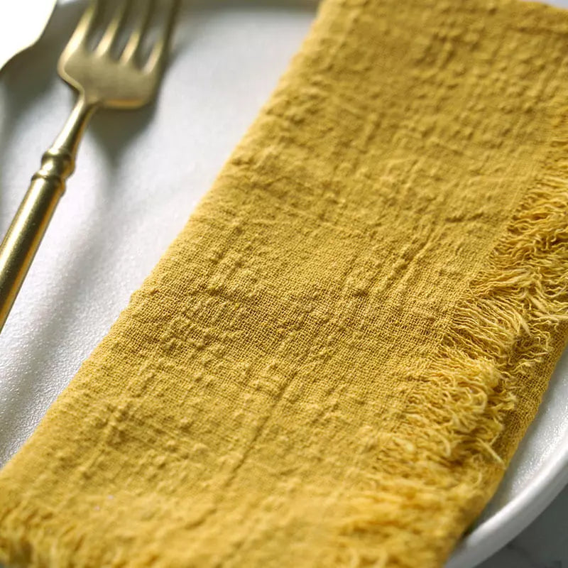 Jogo de Guardanapos em Algodão Rústico - 20 Peças