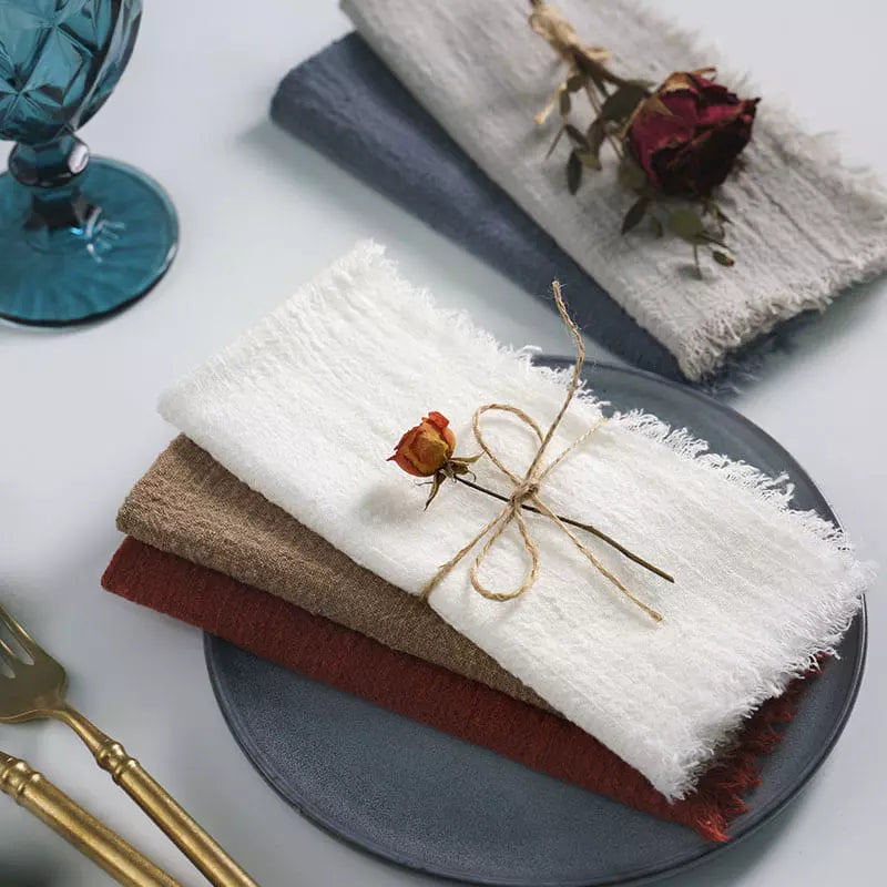 Jogo de Guardanapos em Algodão Rústico - 20 Peças