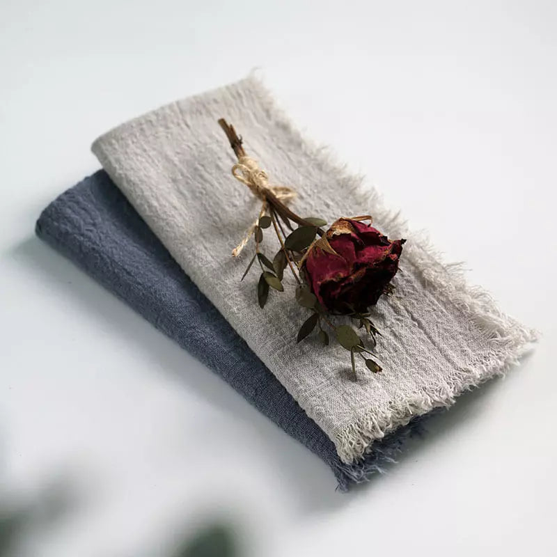 Jogo de Guardanapos em Algodão Rústico - 20 Peças