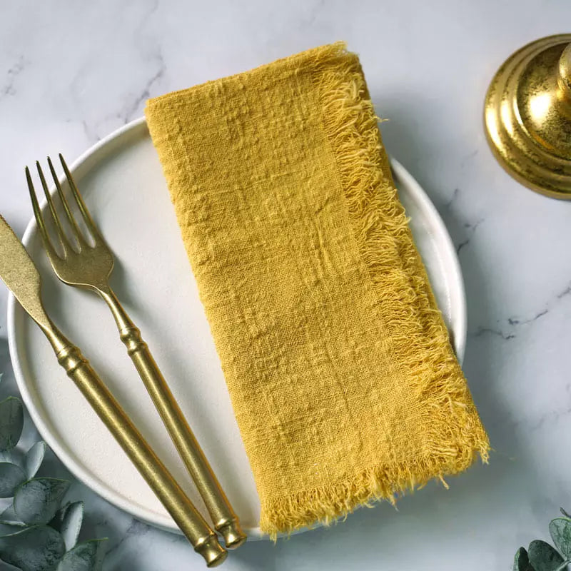 Jogo de Guardanapos em Algodão Rústico - 20 Peças