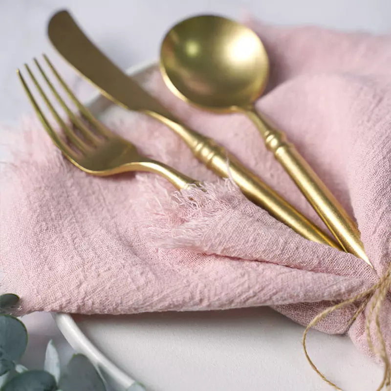 Jogo de Guardanapos em Algodão Rústico - 20 Peças