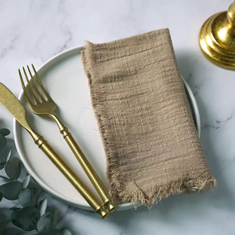 Jogo de Guardanapos em Algodão Rústico - 20 Peças