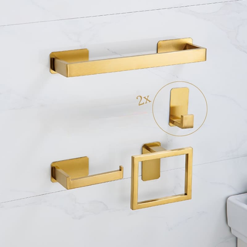 Kit Acessórios Para Banheiro Em Aço Inox 5 Peças