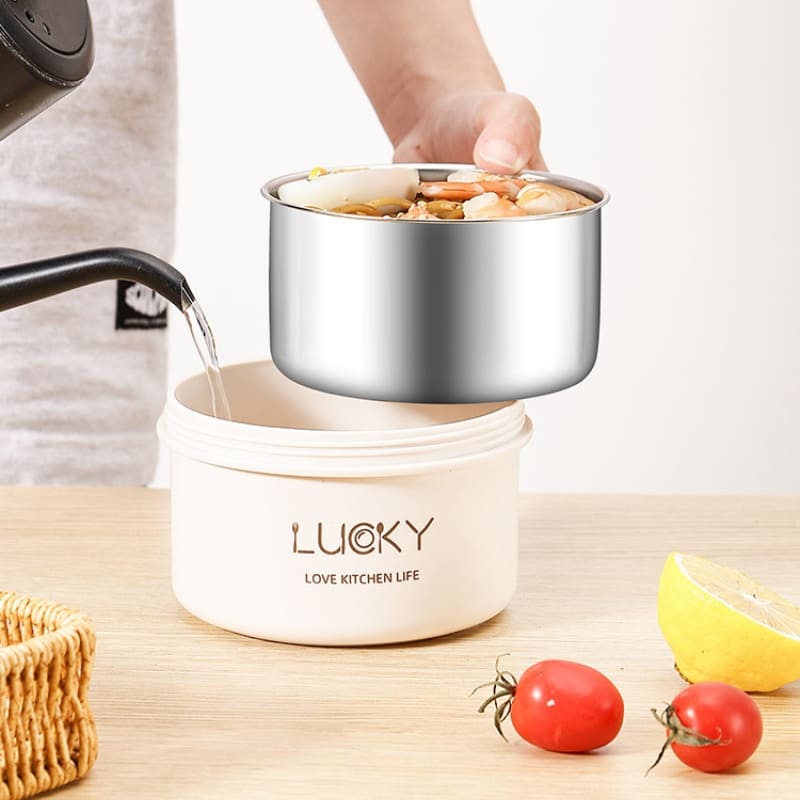 Kit Marmita Térmica Em Aço Inox Com Bolsa Térmica Compacta