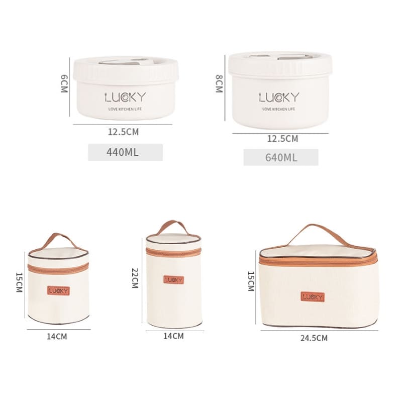 Kit Marmita Térmica Em Aço Inox Com Bolsa Térmica Compacta