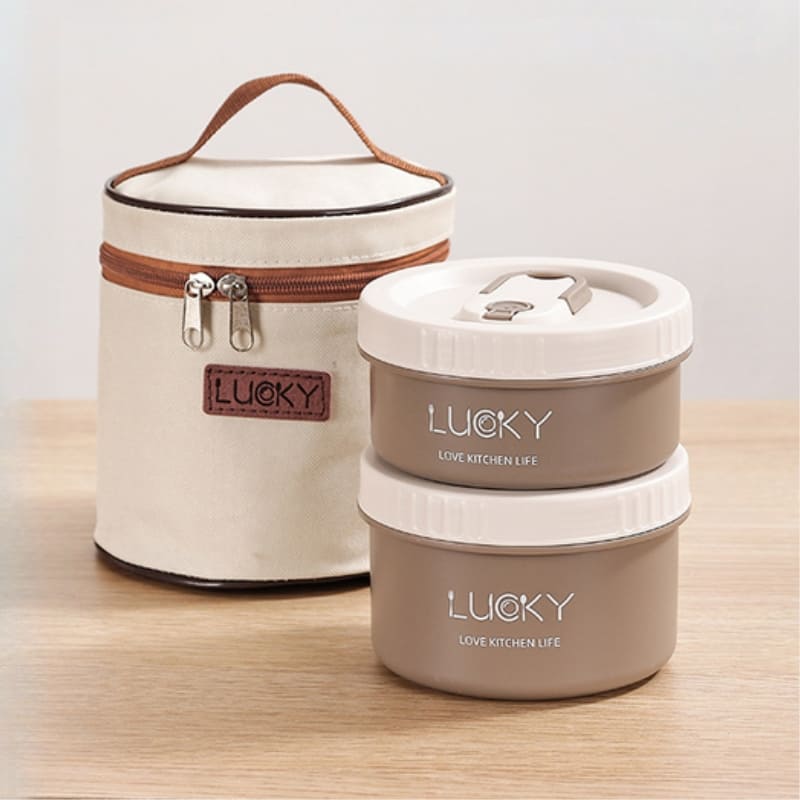 Kit Marmita Térmica Em Aço Inox Com Bolsa Térmica Compacta