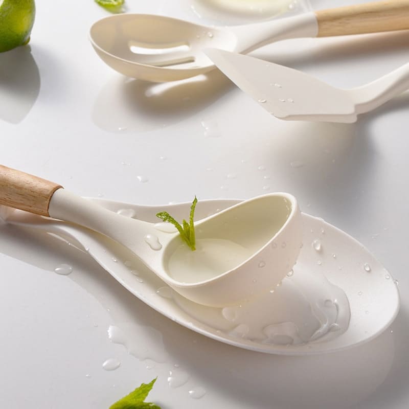 Kit de Utensílios em Silicone 14 Peças com Organizador