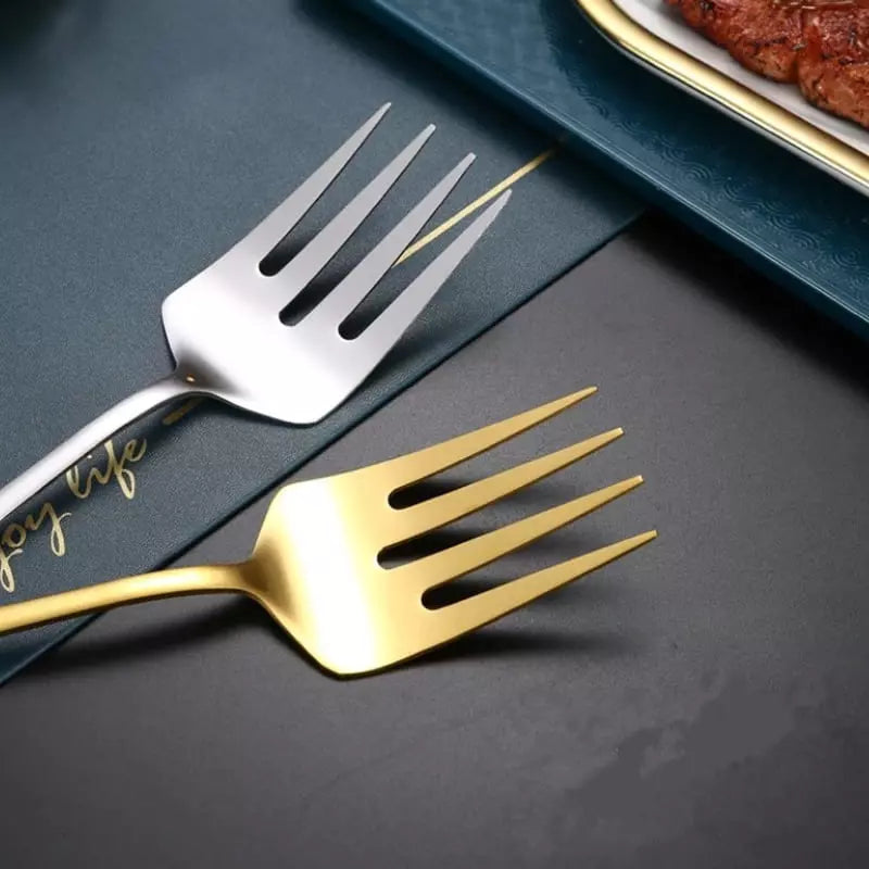 Kit de Utensílios de Cozinha em Aço Inox Dourado Sofisticado