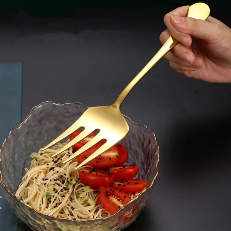 Kit de Utensílios de Cozinha em Aço Inox Dourado Sofisticado