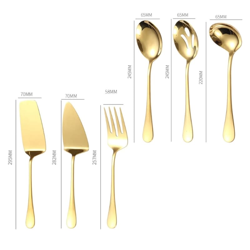 Kit de Utensílios de Cozinha em Aço Inox Dourado Sofisticado